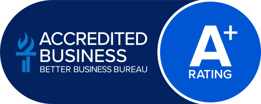 BBB Accredited Business, A+ rating