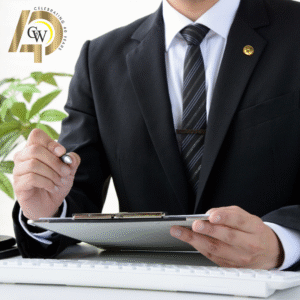 Business man writing