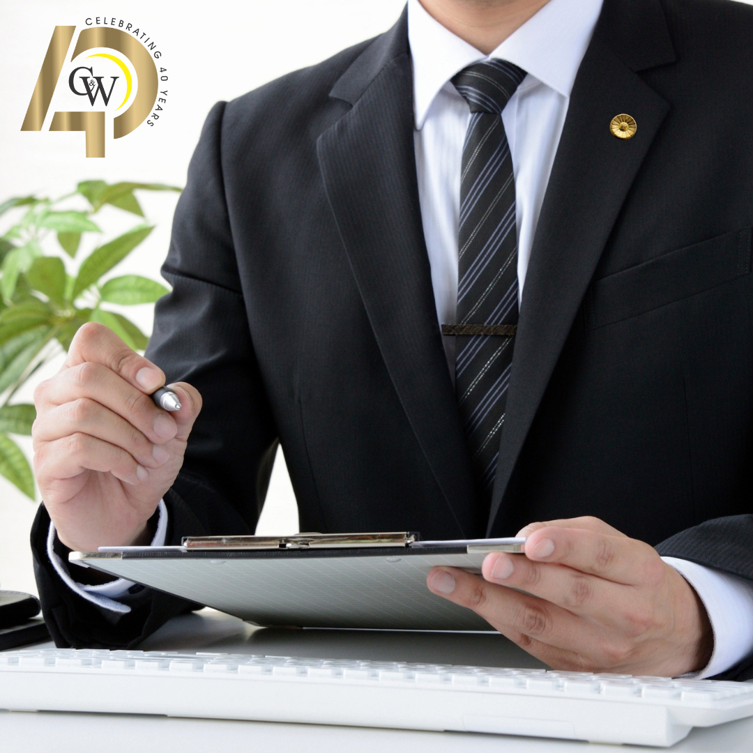 Business man writing