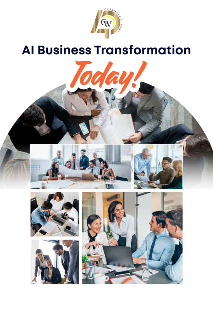 C&W Technologies "AI Business Transformation Today" event graphic